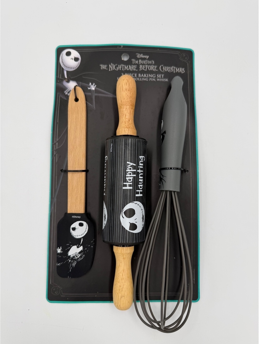 Disney The Nightmare Before Christmas Baking Set Rolling Pin, Spatula, whisk